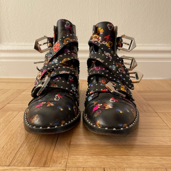 Givenchy Floral Ankle Buckle Boot Size 38.5 - Picture 5 of 11